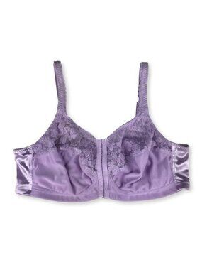 Leading Lady Lavender Lace Bra – Size 52B – Front Closure